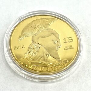 Physical Gold Plated Titan Commemorative Coin BTC Bitcoin Collectible Golden X2‎
